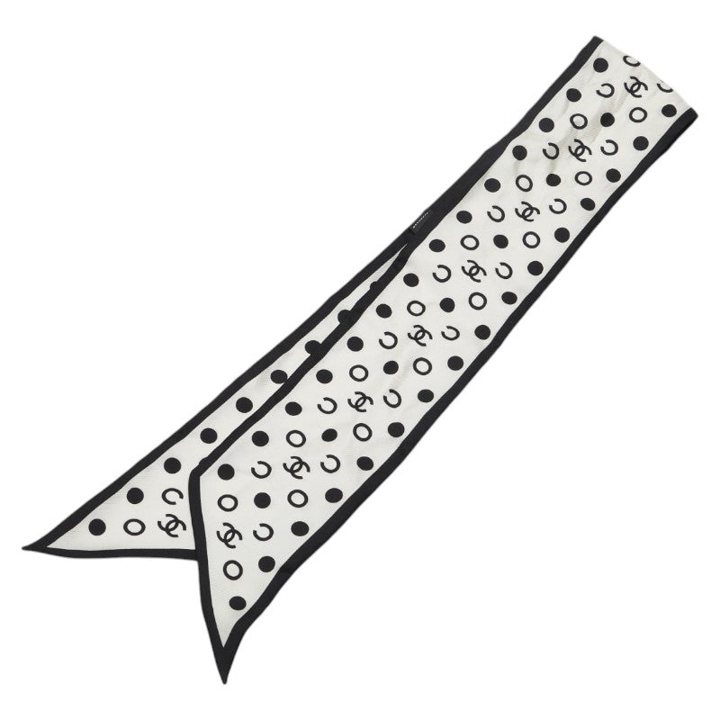 Chanel Silk Polka Dot Scarf Scrunchie Set