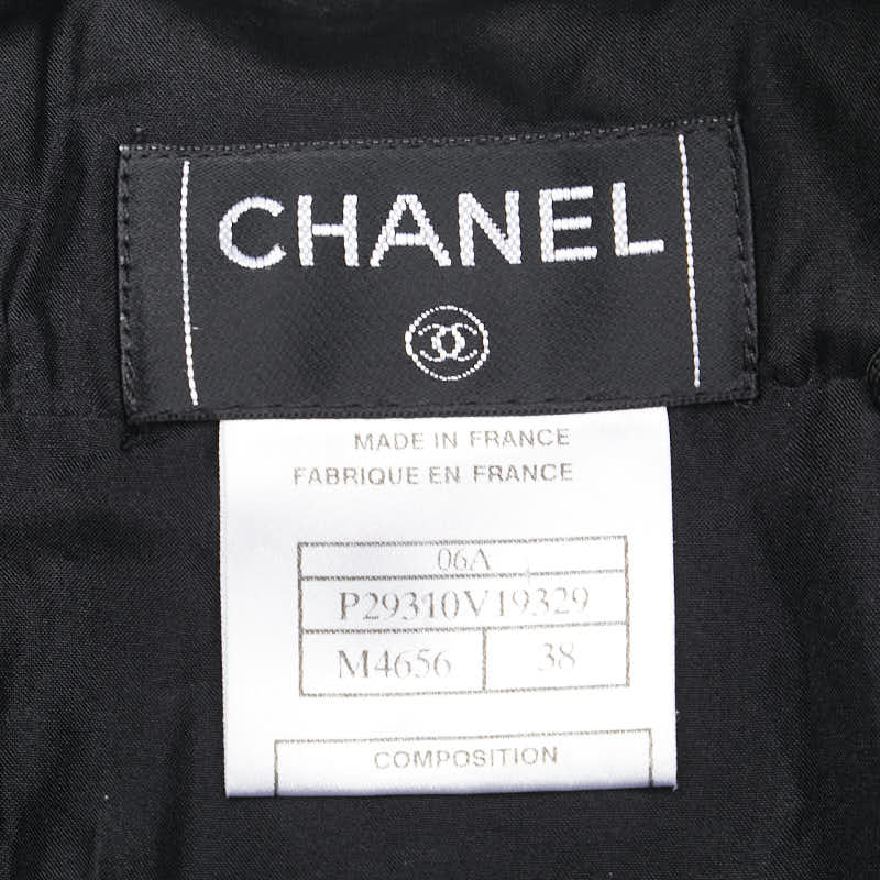 Chanel Silk Skirt Black Multicolor 38