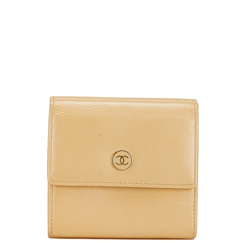 Chanel Caviar Skin Coco Button Wallet