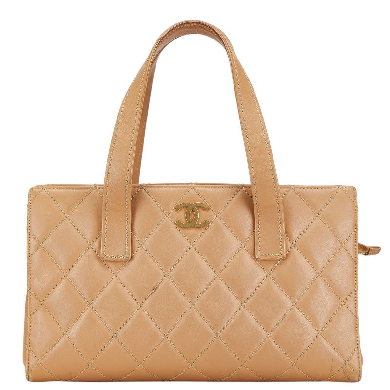 Chanel Wild Stitch Coco Mark Tote Bag Beige