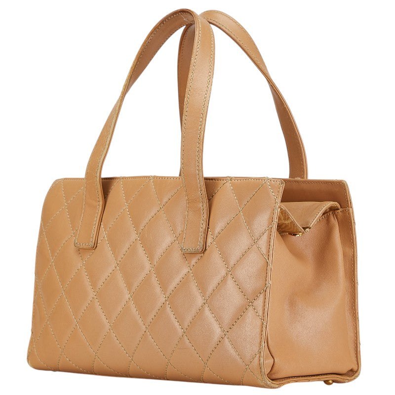 Chanel Wild Stitch Coco Mark Tote Bag Beige