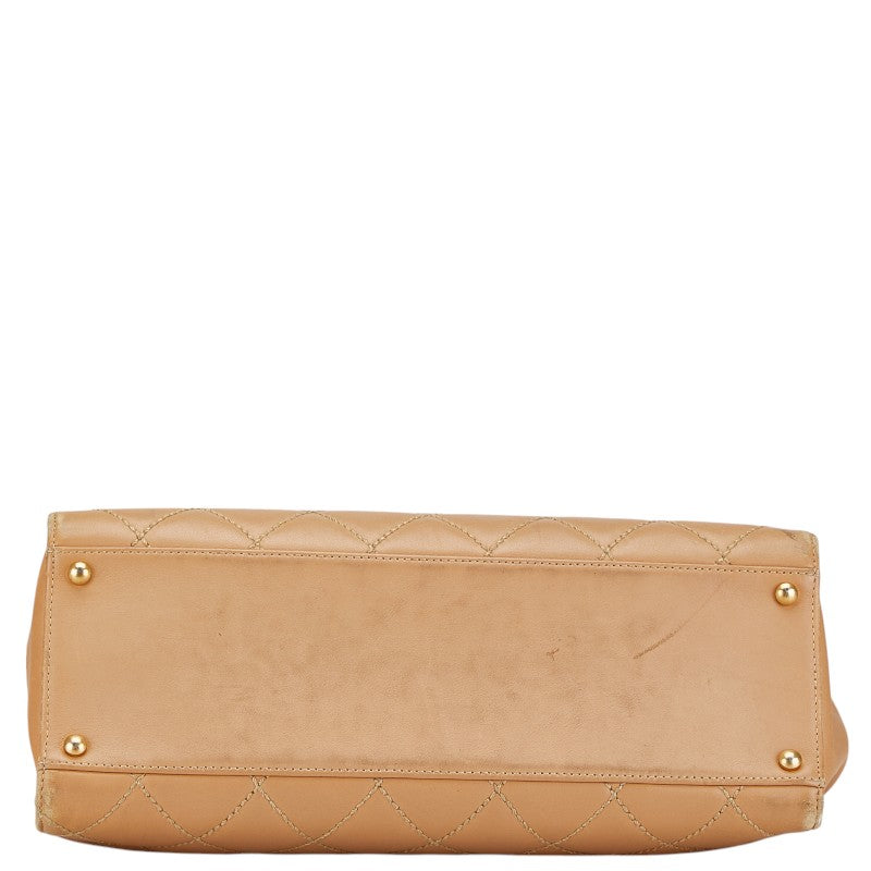 Chanel Wild Stitch Coco Mark Tote Bag Beige