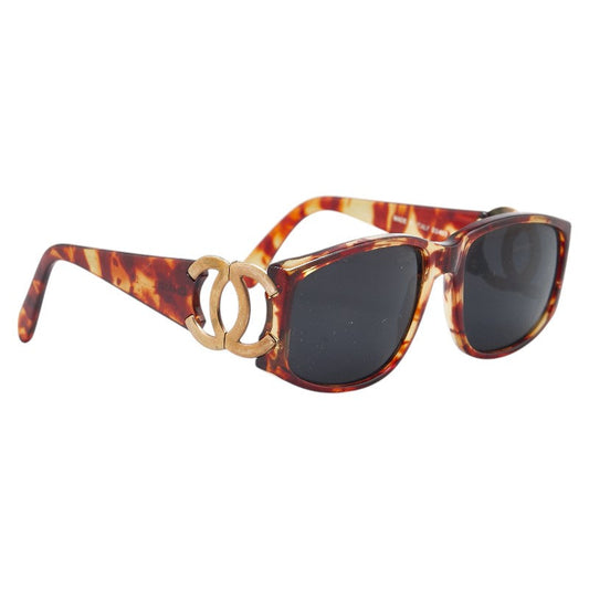 Chanel Coco Mark Sunglasses Brown Plastic