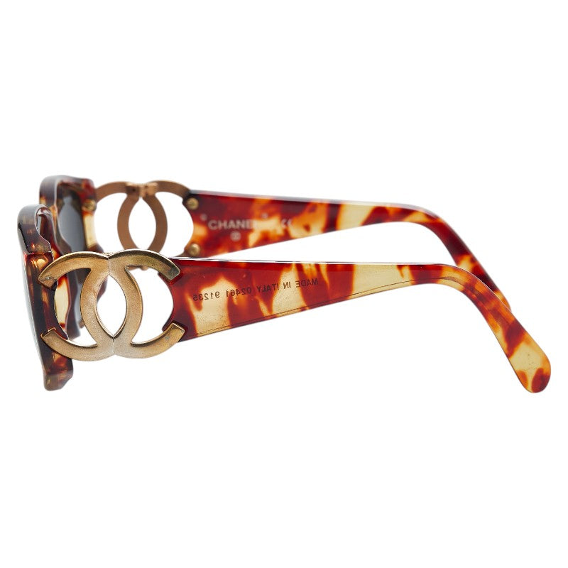 Chanel Coco Mark Sunglasses Brown Plastic