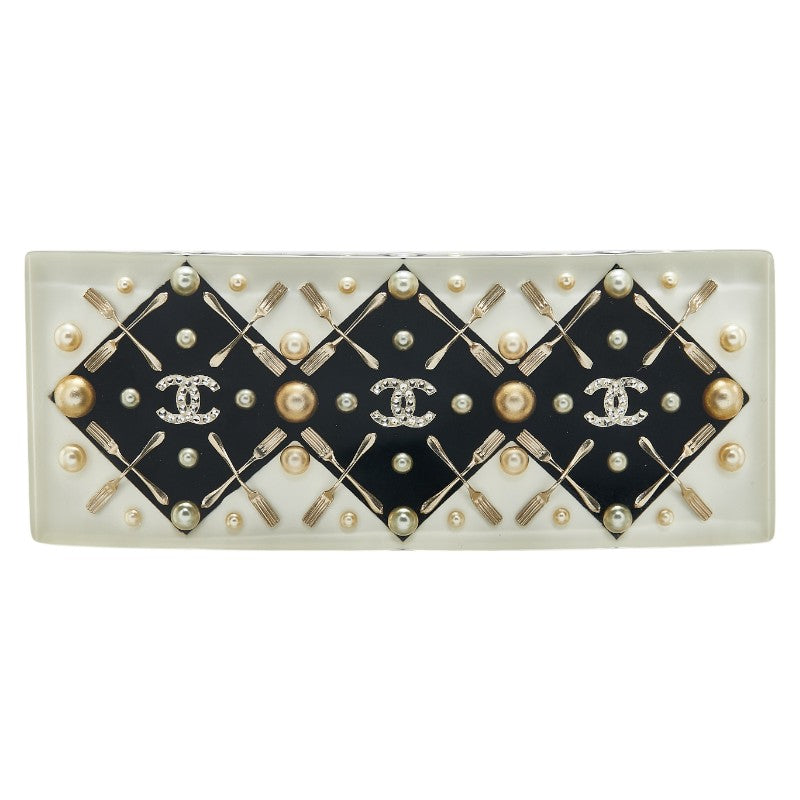 Chanel Coco Mark Hair Barrette Plastic