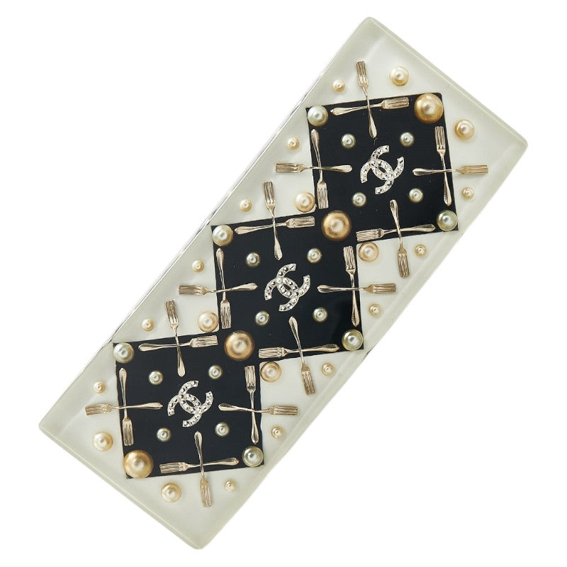 Chanel Coco Mark Hair Barrette Plastic