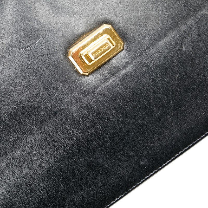 Chanel Matelasse 2.55 Chain Shoulder Bag Black Gold