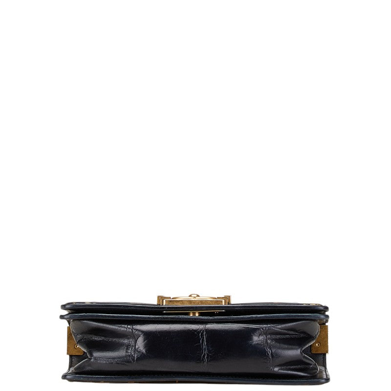 Chanel Graffiti Boy Croc Embossed Leather Shoulder Bag