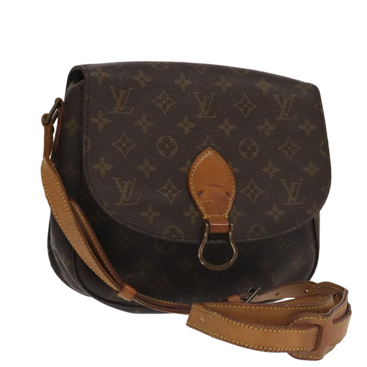 LOUIS VUITTON Monogram Saint Cloud GM Shoulder Bag M51242 LV 100036