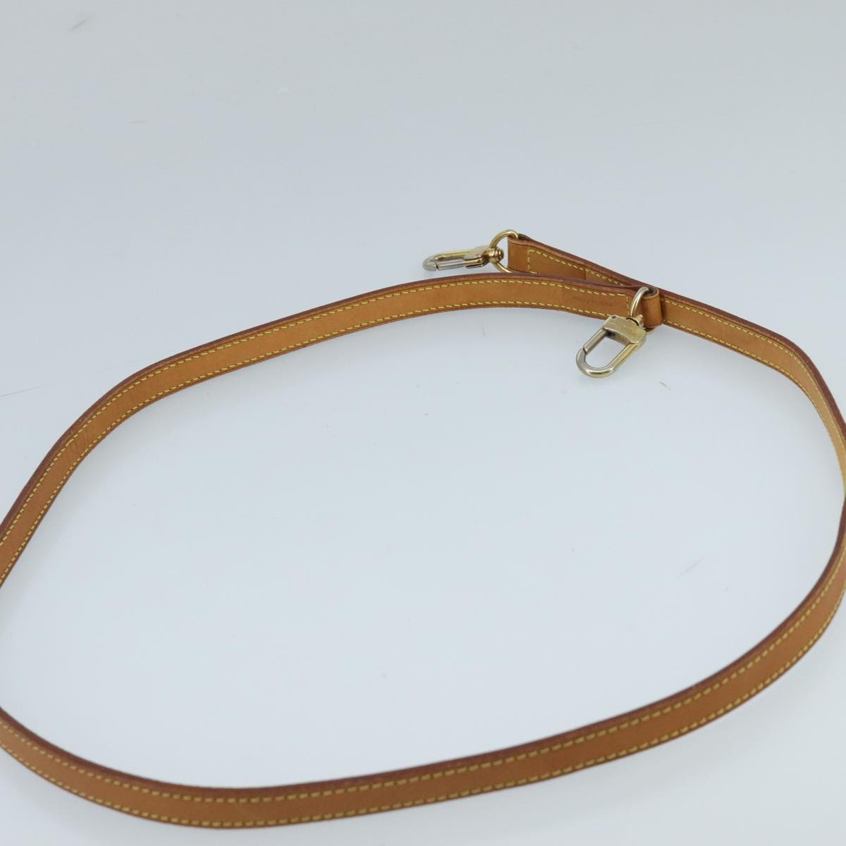 LOUIS VUITTON Shoulder Strap Leather 44.1"" Beige LV 100113