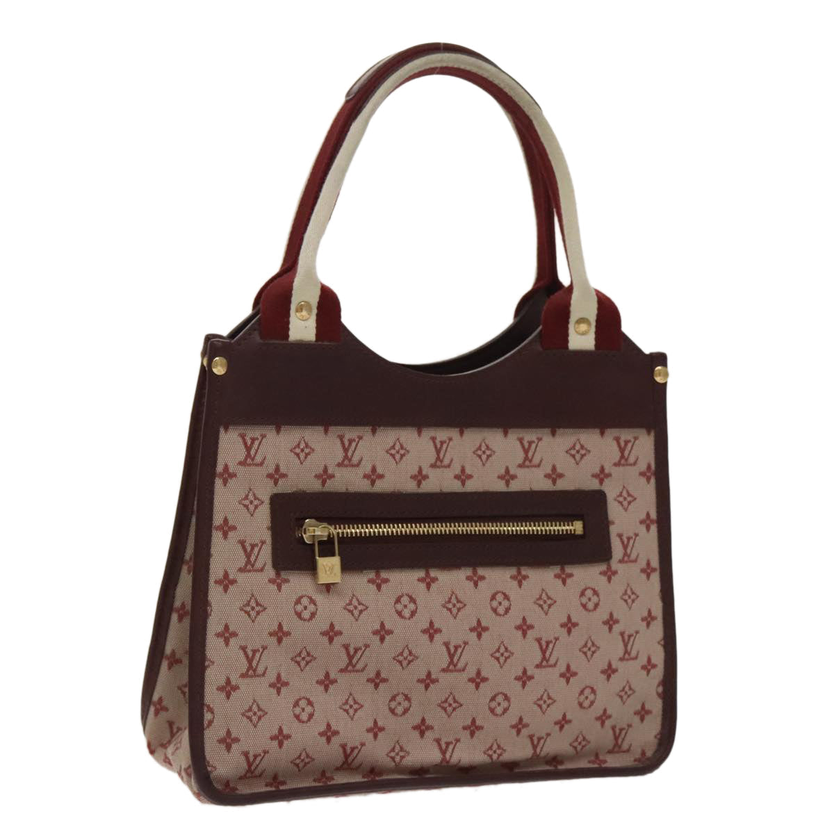 LOUIS VUITTON Monogram Mini Suck Catlin Hand Bag Cherry M92326 LV 100138
