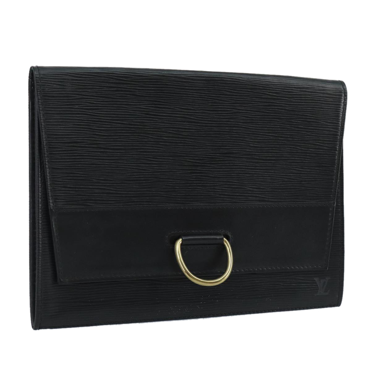 LOUIS VUITTON Epi Jena Clutch Bag Black M52722 LV 100220
