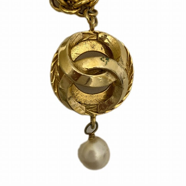 Chanel Coco Mark Faux Pearl Long Necklace