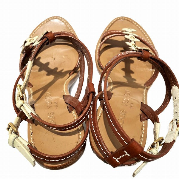 Louis Vuitton Leather Wedge Sandals