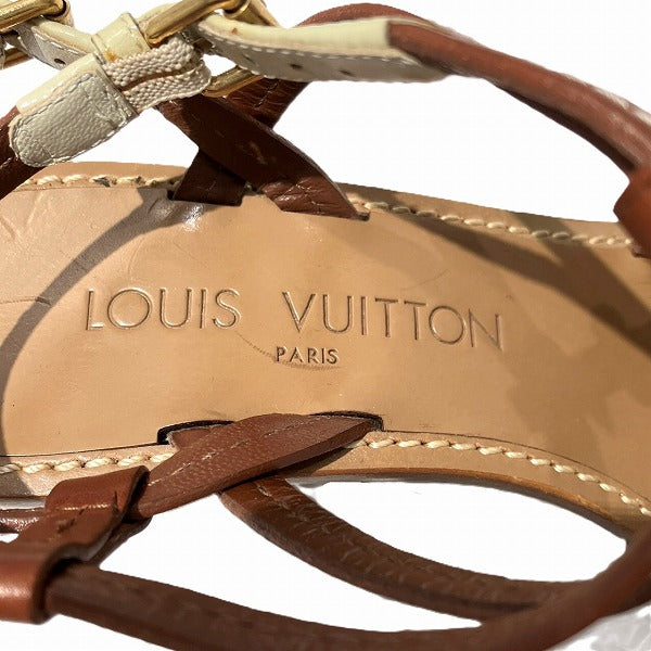 Louis Vuitton Leather Wedge Sandals