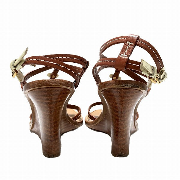 Louis Vuitton Leather Wedge Sandals