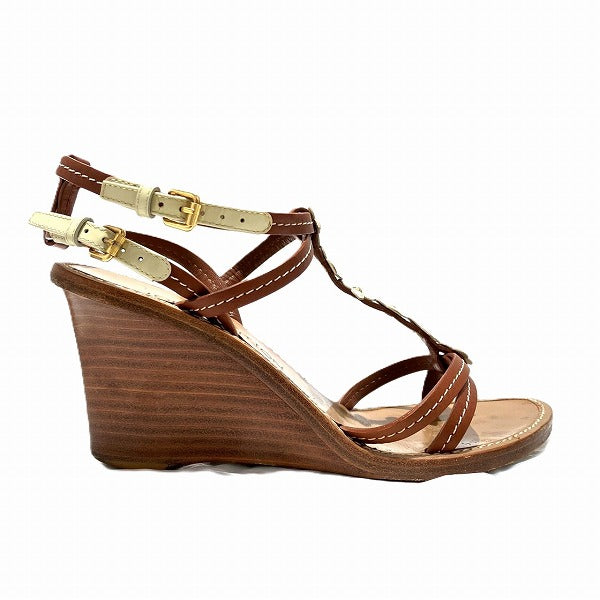 Louis Vuitton Leather Wedge Sandals