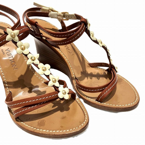 Louis Vuitton Leather Wedge Sandals