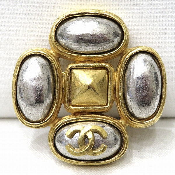 Chanel Coco Mark Stone Brooch 97A Gold
