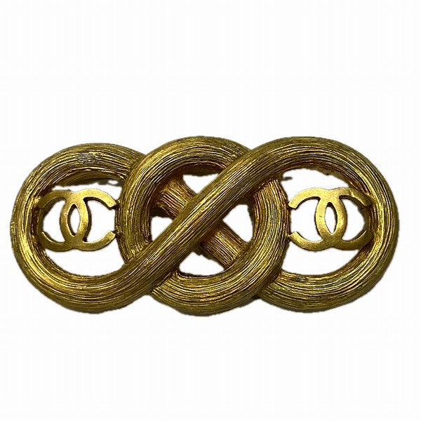 Chanel Gold Double Coco Mark Brooch
