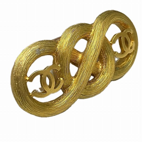 Chanel Gold Double Coco Mark Brooch