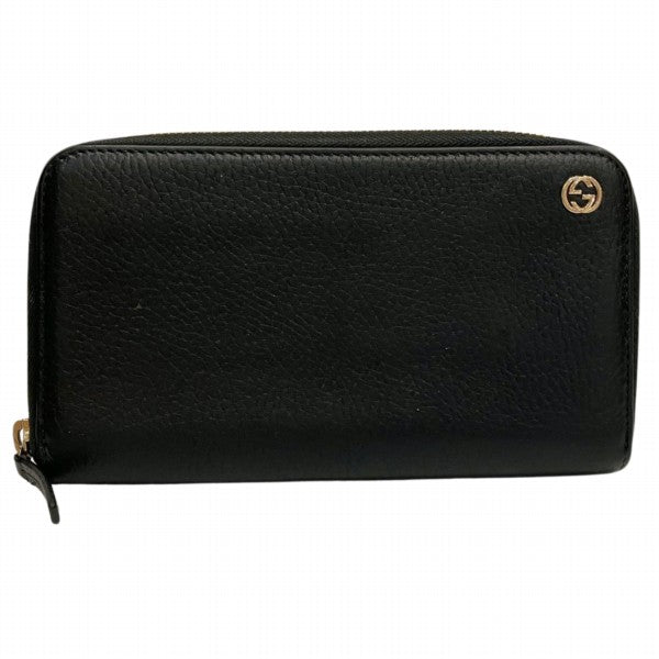 Luxury Gucci Trending 2025 Leather Interlocking G Zip Wallet