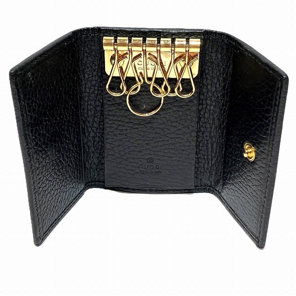 Luxury Gucci Trending 2025 GG Marmont Leather Key Case 456118