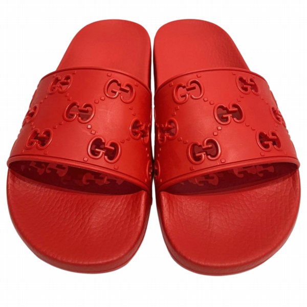 Luxury Gucci Trending 2025 GG Rubber Sandals Red 575957