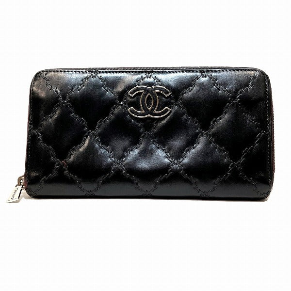 Chanel Leather Round Zipper Wallet