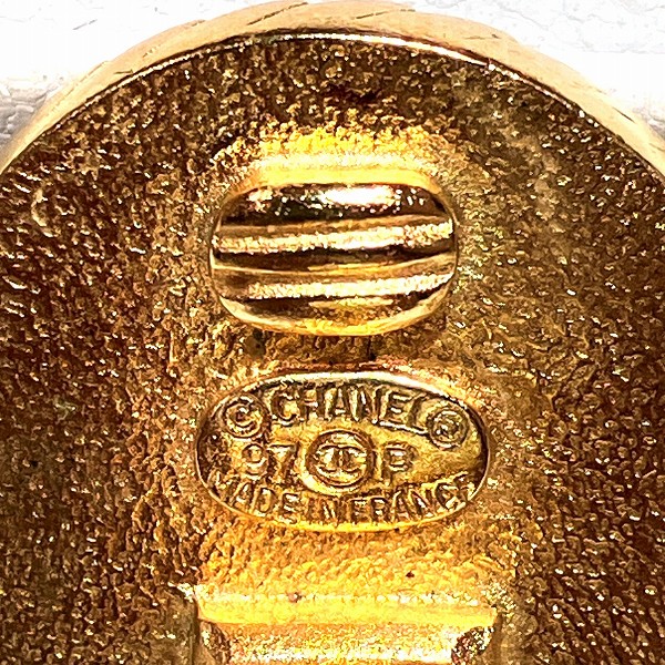 Chanel Vintage Coco Button Earrings