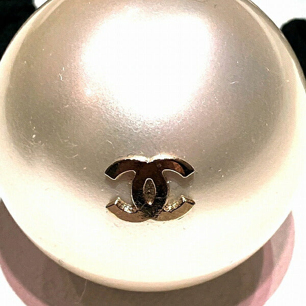 Chanel Coco Mark Big Fake Pearl Hair Tie