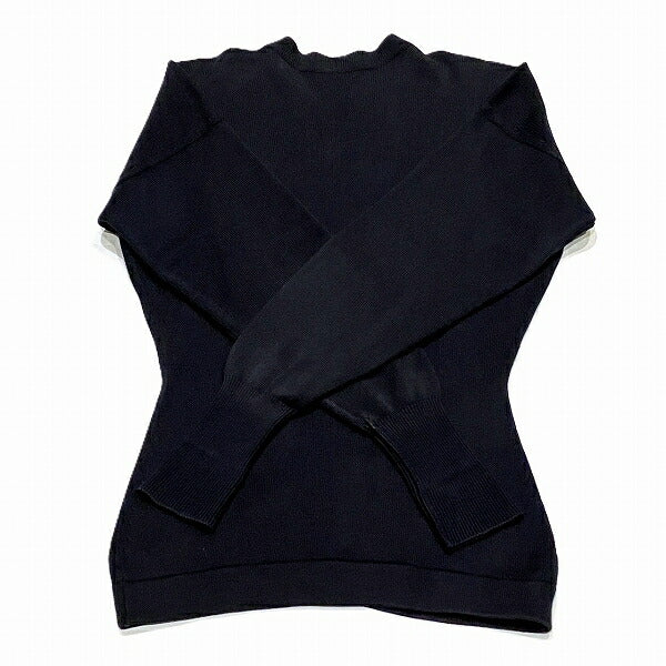 Chanel Navy Knit Cardigan with Gold Button