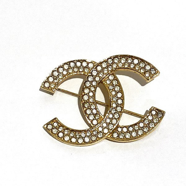 Chanel Coco Mark Brooch with Rhinestones