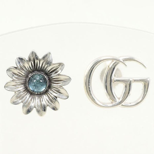 Luxury Gucci Trending 2025 Silver Double G Flower Topaz Earrings