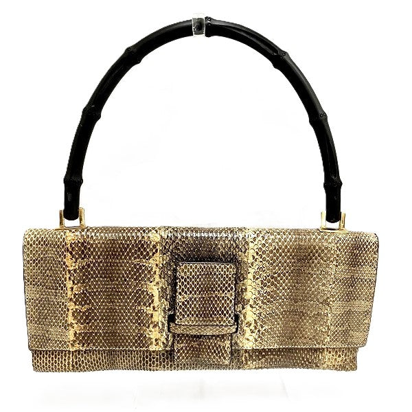 Luxury Gucci Trending 2025 Bamboo Python Leather Handbag 0014055