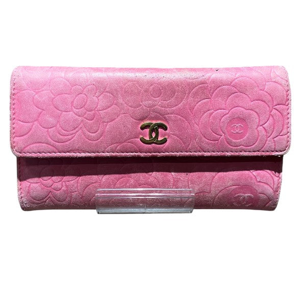 Chanel Camellia Pink Long Wallet A82283