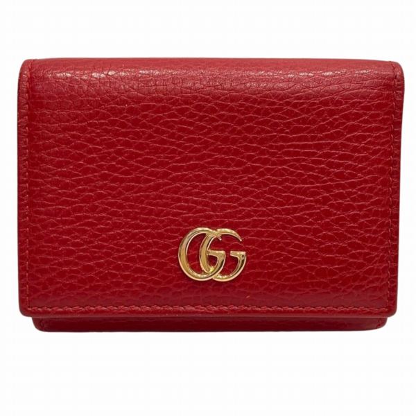 Luxury Gucci Trending 2025 GG Marmont Leather Compact Wallet