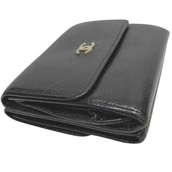 Chanel Leather Compact Trifold Wallet