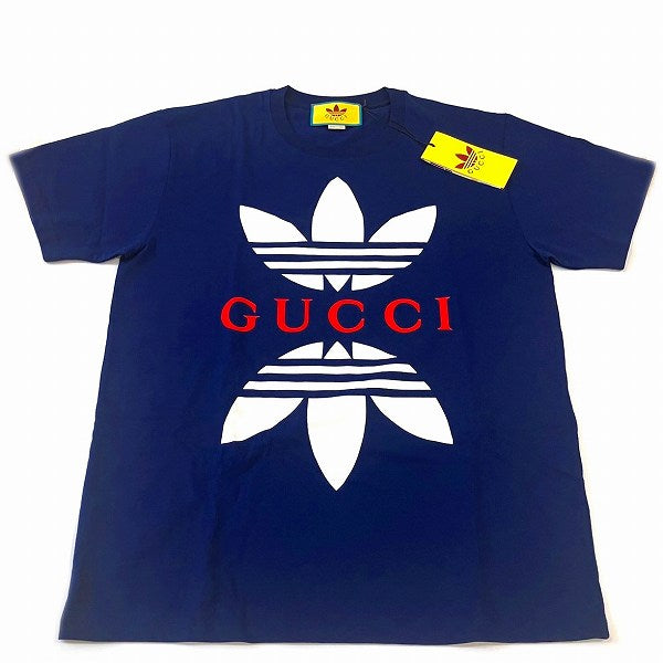 Luxury Gucci Trending 2025 Adidas Cotton Jersey Logo T-Shirt Navy XS