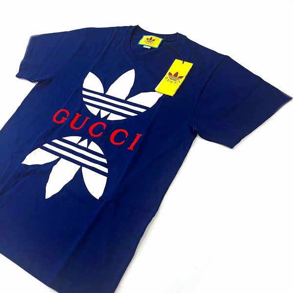 Luxury Gucci Trending 2025 Adidas Cotton Jersey Logo T-Shirt Navy XS