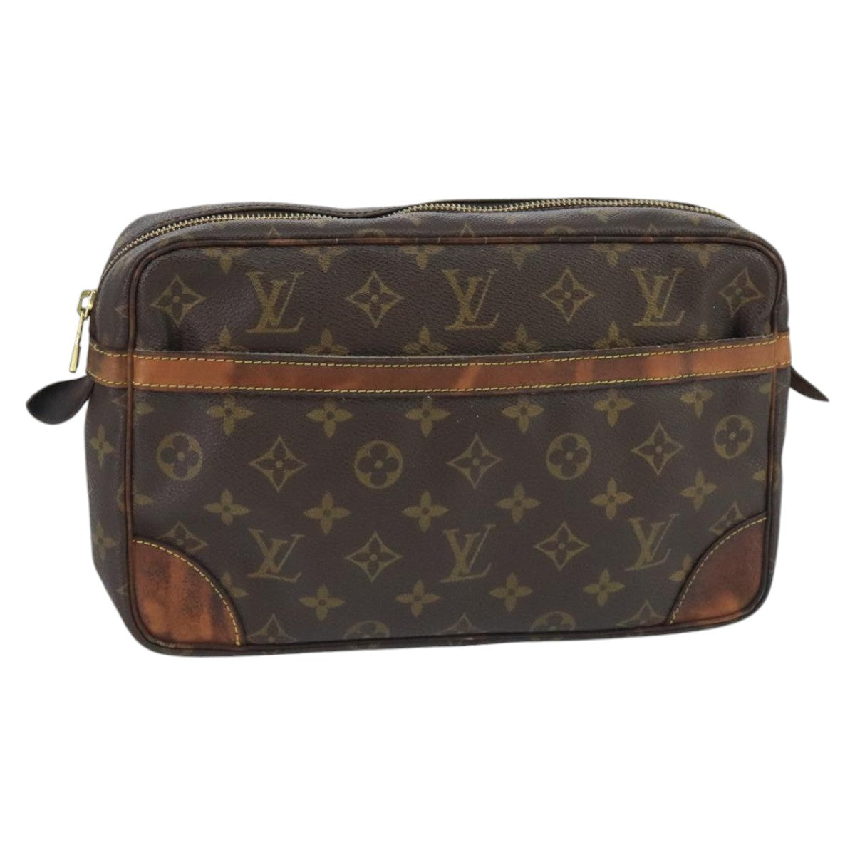 LOUIS VUITTON Monogram Compiegne 28 Clutch Bag M51845 LV 100367