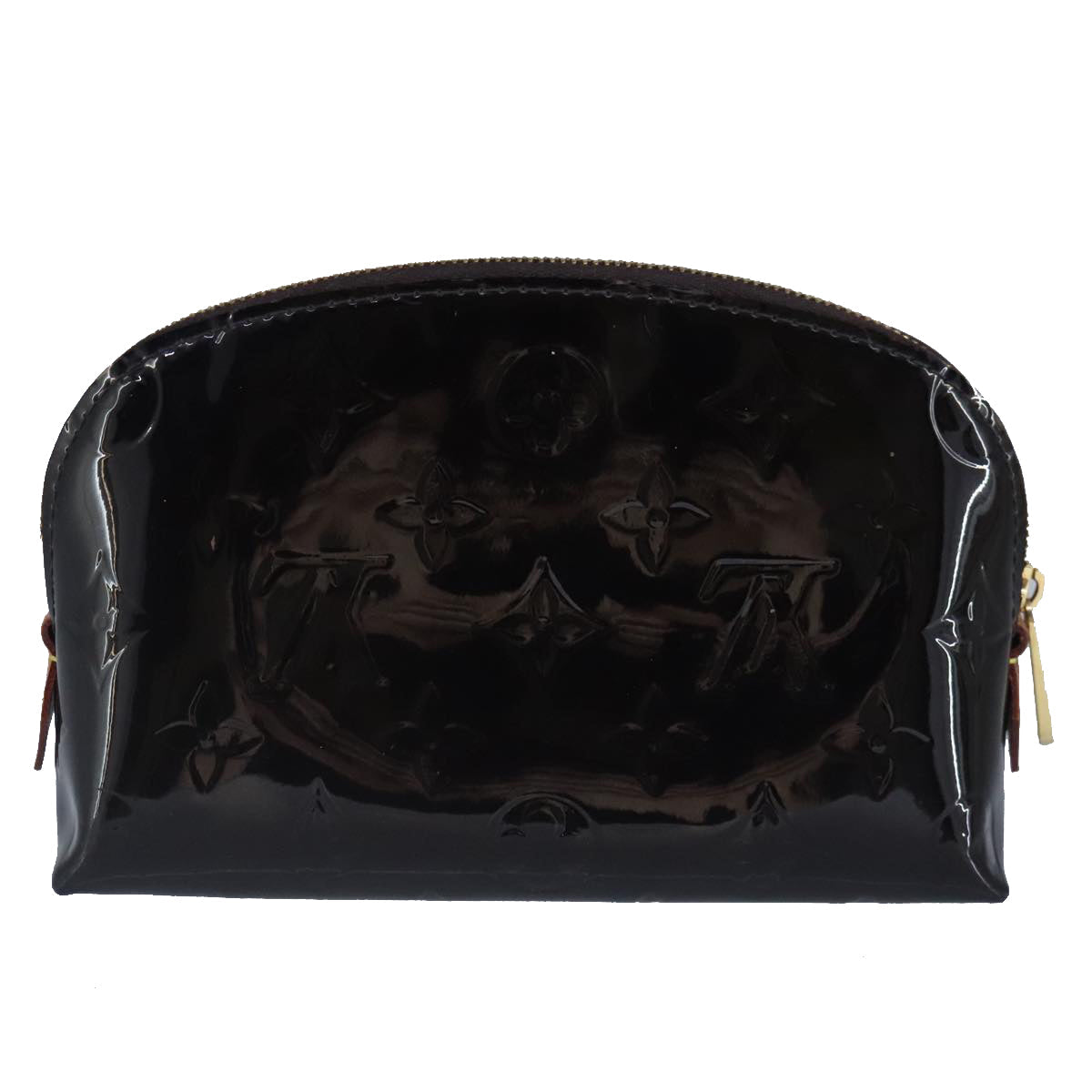 LOUIS VUITTON Vernis Pochette Cosmetic Pouch Amarante M91495 LV 100412