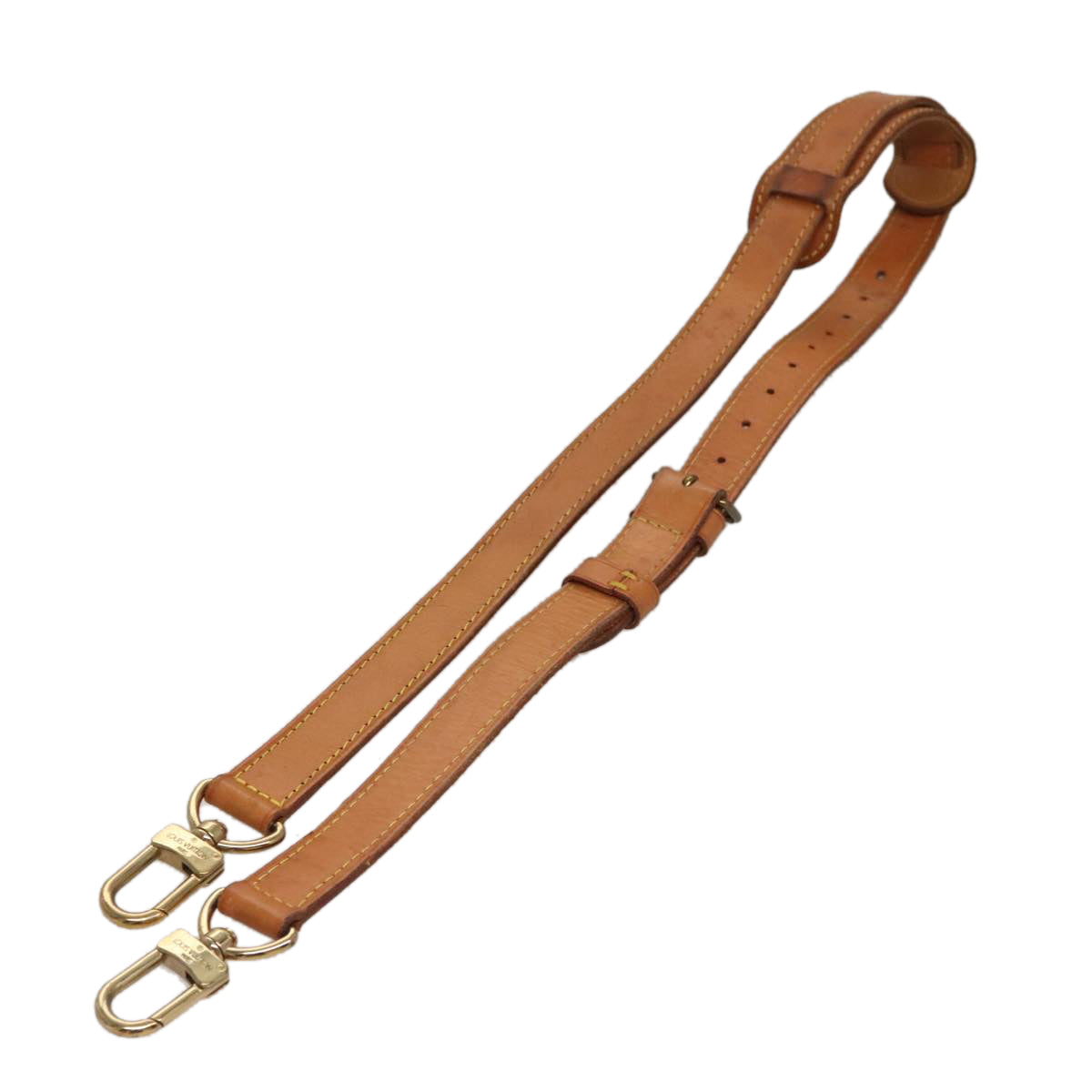 LOUIS VUITTON Adjustable Shoulder Strap Leather 31.5""-39"" Beige LV 100867