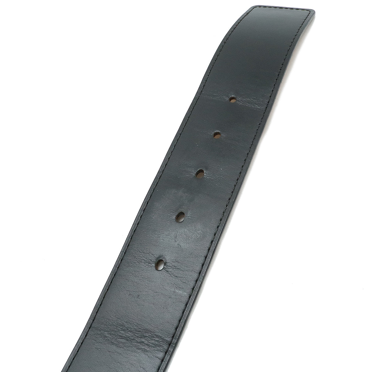 LOUIS VUITTON Louis Vuitton Sanctuary Jeans Belt Leather Black Black  Silver  #95 M6812T