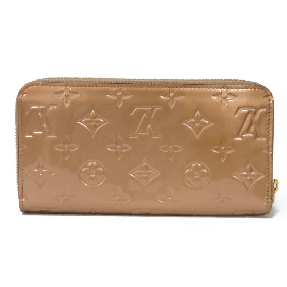 LOUIS VUITTON Long Wallet Purse M90603 Patent leather (Monogram embossed) Rose gold Monogram Vernis Zippy wallet