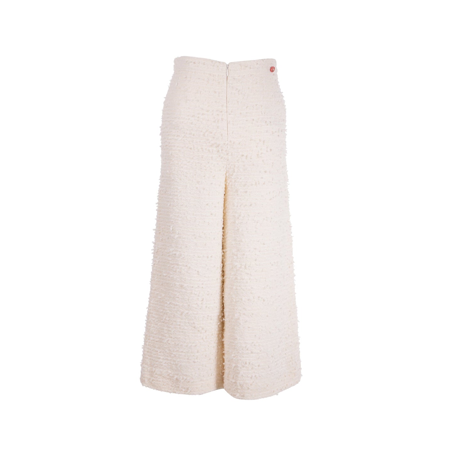 Chanel size 34 wide leg pents tweed white