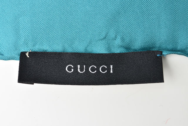 Luxury Gucci Trending 2025 Silk Scarf Paisley Turquoise