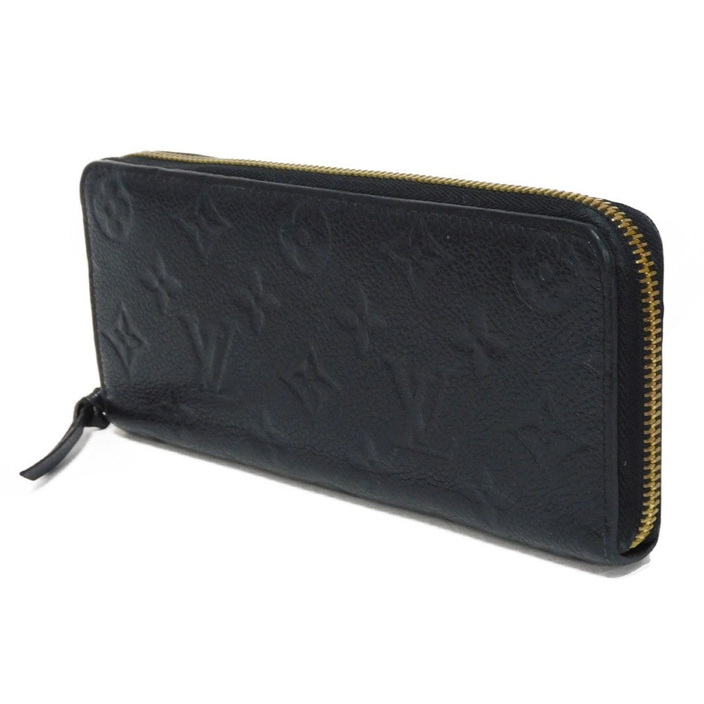 LOUIS VUITTON Long Wallet Purse M60171 Anplant leather Noir Monogram Unplant Portefeuille Clemence