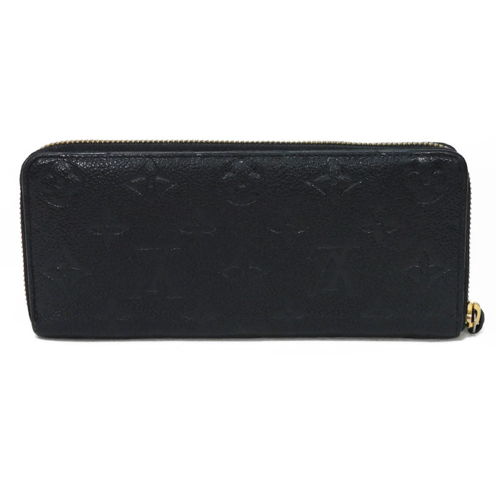 LOUIS VUITTON Long Wallet Purse M60171 Anplant leather Noir Monogram Unplant Portefeuille Clemence