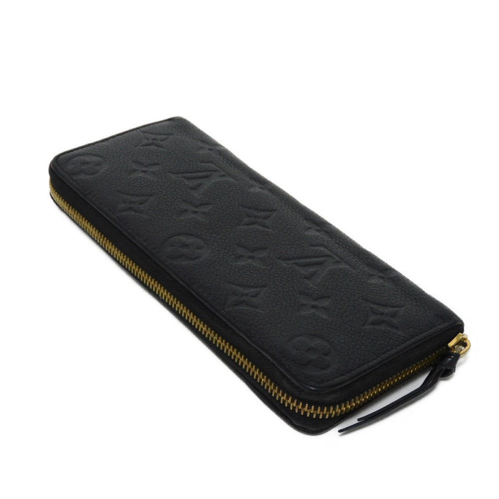 LOUIS VUITTON Long Wallet Purse M60171 Anplant leather Noir Monogram Unplant Portefeuille Clemence